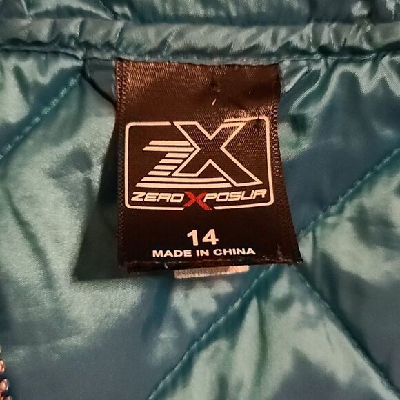 ZeroXposur Teal Pink Midweight Jacket Size 14 - Picture 5 of 6